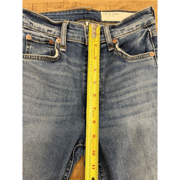 Rag & Bone Nina High-Rise Flare Frayed Ankle Jeans Womens Size 23 - Picture 8 of 11